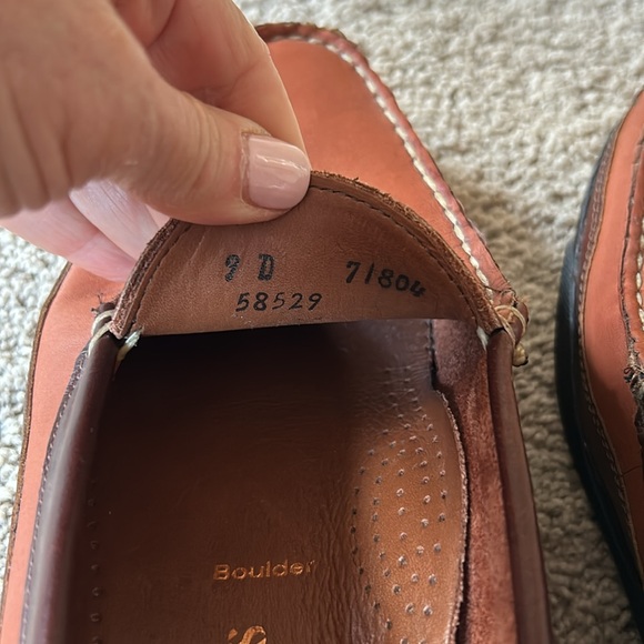 Allen Edmonds Boulder Loafers Mens size 9 D Brown Leather Moc Driving Shoes - Picture 6 of 7